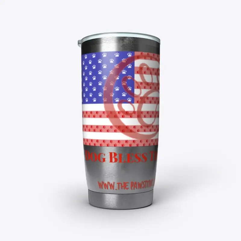 Dog Bless The USA Tumbler